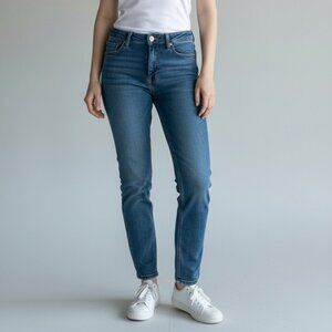 Chico’s So Slimming Girlfriend Jeans Dark Wash High Rise Ankle Size 2.5R